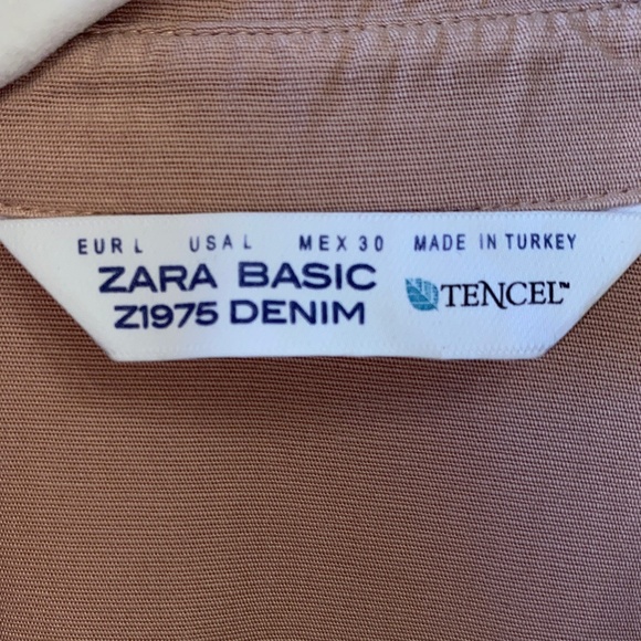 Zara Tencel Button Down Shirt Dress - Picture 4 of 5